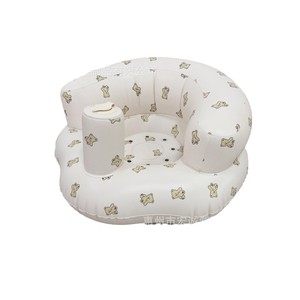 Baby Inflatable Sitting <b>Chair</b> <b>Round</b> Simple Bear Design For Outdoor Garden Use Plastic Material Foldable - Product Image 2