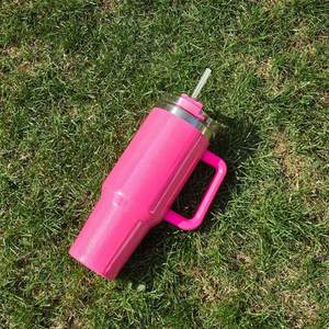 40oz Shimmer Sublimation with Plastic Straw Car Stainless Steel Insulated Cup with Handle - Product Image 6