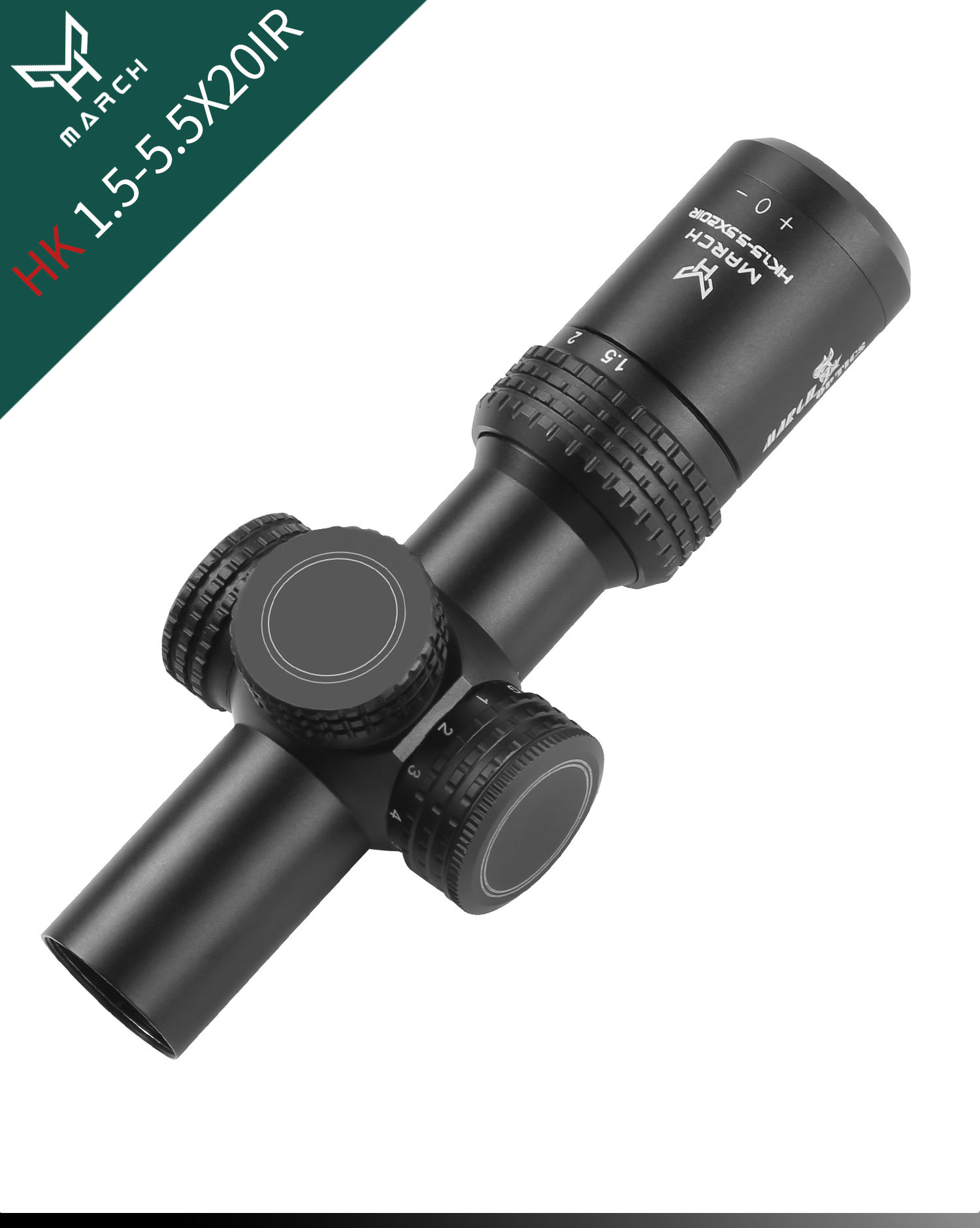MARCH HK1.5-5.5X20 IR高速焦点コンパクトスコープアウトドアスポーツ