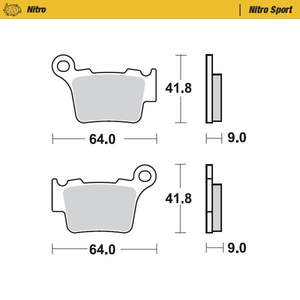 Moto Master pour Ktm SX 250 03-25 Plaquettes Nitro Arrière État Neuf - Product Image 1