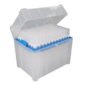Plastik Steril Perangkat Label Kustom 96 24 Ujung Pipet Kotak Lubang Sumur 10ul 100ul 200ul 1000ul