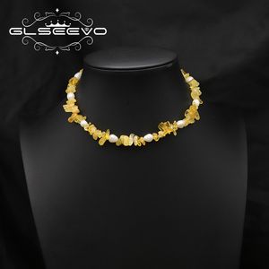 Ensemble de Citrine de créateur Original, collier de personnalité en perles d'eau douce et pierres précieuses, collier Danty pour cadeau de noël pour femmes, Jewe fin - Product Image 2
