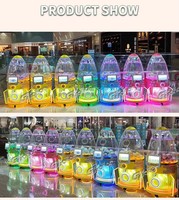 Distributeur de capsules Gacha sélectionné, à monnayeur, en plastique, multicolore, en anglais, pour centre commercial