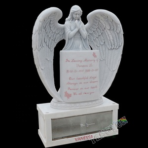 Estatua de Ángel de Mármol para Cementerio, Monumentos, Lápida, Piedra, Ángel Guardián <span class=keywords><strong>Triste</strong></span> para Tumba - Product Image 4