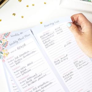 Myway สมุดวางแผนมื้ออาหารแผ่นจดบันทึก,กระดาษโน้ตสำหรับช้อปปิ้งมีการฉีกขาดแบบพิมพ์ลายตามสั่งมาใหม่ประจำสัปดาห์ - Product Image 3