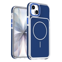 Étui de téléphone magnétique robuste pour iPhone 14 Plus, double couche, protection antichoc, coque de protection intégrale