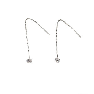 S925 Sterling <b>Silver</b> <b>Stud</b> Earrings Hexagon Claw Setting Platinum Plated For Women Everyday Wear - Product Image 5