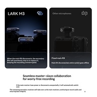 Microphone Lavalier sans Fil Quatre Canaux Mammon LARK M3 avec Réduction de Bruit IA, Multi-Émetteur et Multi-Récepteur pour le Direct