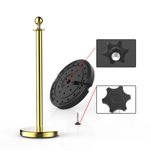 Set de Barreras de Control de Acceso para Alfombra Roja con Postes de Cola <span class=keywords><strong>VIP</strong></span> Dorados, Cuerda, Unifilas y Soportes para Eventos de Alto Nivel - Product Image 4