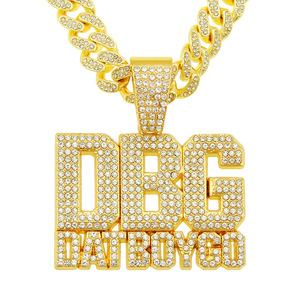 สร้อยคอจี้ตัวอักษรชุบทองเงินสไตล์ฮิปฮอปใหม่ปี 2026 ดีไซน์เรียบง่าย สร้อยคอผู้ชาย เครื่องประดับแฟชั่น ขายส่ง - Product Image 5