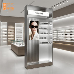 Exhibidor de Gafas Clásico Rojo y Verde de YUSHANG Mall, Portátil y Desmontable, Promociones Navideñas de Temporada - Product Image 3