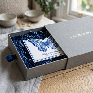 Cartoncini Espositivi per Orecchini Personalizzati Stile Chinoiserie Blu e Bianco con <span class=keywords><strong>Farfalle</strong></span>, in Porcellana Vintage Spessa, per Esposizione Gioielli, OEM, Personalizzabili, All'ingrosso - Product Image 5