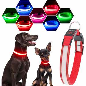 China Wholesale Customized Led Light up Dog <b>Collar</b> Pet Accessories Rechargeable Waterproof Dog Led <b>Collar</b> - Product Image 1