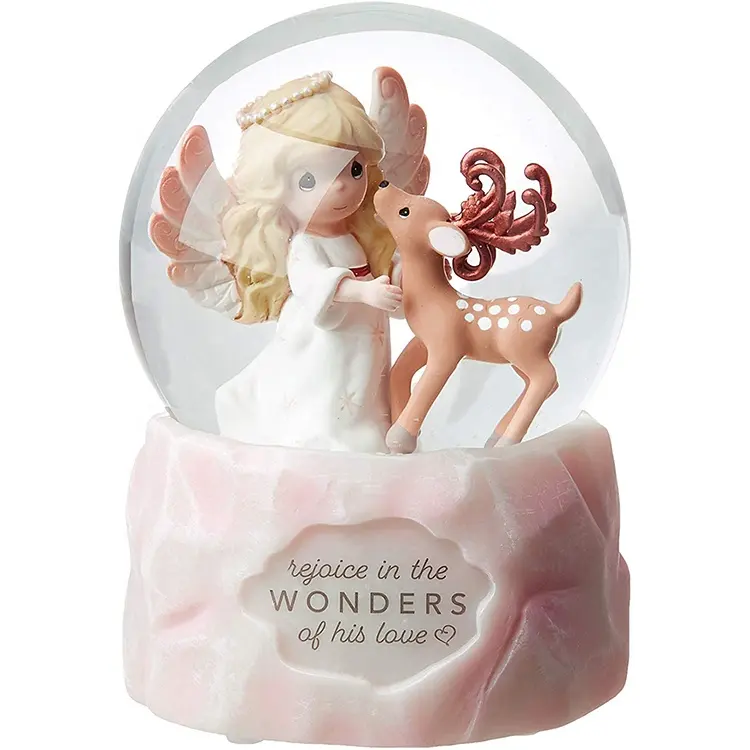 Resin Angel Snow Globe and Deer Glass Snow Globe Water Ball Polyresin Gifts 65mm