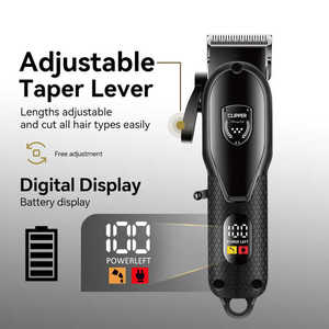 Nhà tóc Clipper chuyên nghiệp sạc điện tóc Clipper Set với lưỡi điều chỉnh mở thép không gỉ - Product Image 2