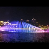 Fuente de agua LED DMX 512 para exteriores, grande, con luces, para piscinas, estanques, lagos y parques, con música, de Optimum Show China Real Project.