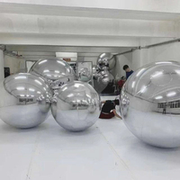 Boule décorative réfléchissante de boule argentée gonflable géante de miroir de sphère de conception de mode pour la partie