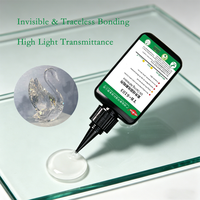 Colle UV à faible viscosité pour collage de grandes surfaces en verre, durcissement rapide, transparente comme du cristal, anti-jaunissement, résine UV