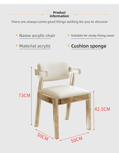 Salon salle à manger chambre <span class=keywords><strong>haute</strong></span> qualité tissu <span class=keywords><strong>chaise</strong></span> acrylique tabouret jambes doux <span class=keywords><strong>coussin</strong></span> vente directe d'usine - Product Image 5