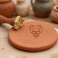 Sello de Arcilla Personalizado con Combinación de Letras Grabadas en Cobre y Latón, Logotipo para Productos del Hogar, con 7 Años de Duración del Molde