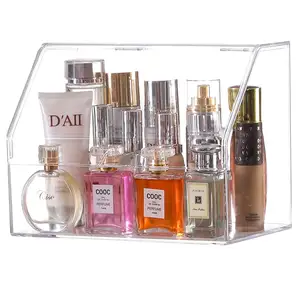 Acrylic 3-Drawer Clear Makeup Organizer Storage Large Bathroom Countertop Stackable Countertop Display Rack Dust Water Proof