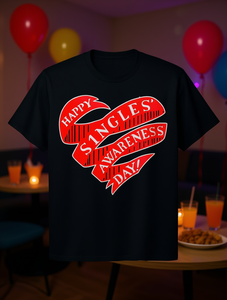 T-Shirt Retrò con Stampa Cuore Rosso per Uomo, Manica Corta Traspirante, Vestibilità Regolare, 100% Cotone Jersey, Collo Tondo, Logo Frontale - Product Image 2
