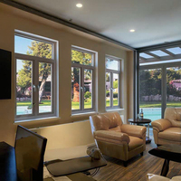 La última ventana abatible de aluminio de doble acristalamiento con función deslizante Precios competitivos y diseño de marco Ventanas exteriores