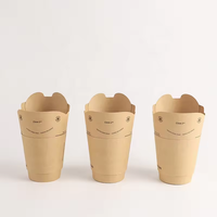 Gobelets à café en papier kraft jetables écologiques avec logo personnalisé, biodégradables pour utilisation à emporter