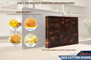 202506 End Grain <strong>Butcher</strong> <strong>Block</strong> American Dark <strong>Walnut</strong> Wood Cutting Board with Juice Groove Inner Handles - Product Image 3