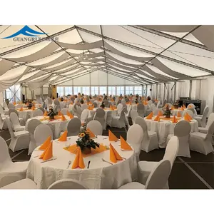 Großer luxuriöser weißer wasserdichter Outdoor-PVC-Vordach mit Siebdruck Aluminiumlegierung für Indoor-Partys und Hochzeiten und Messes