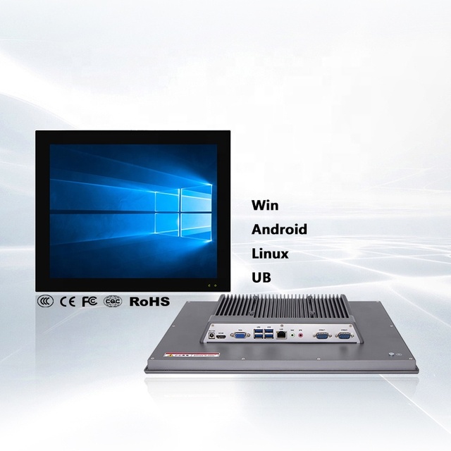Fast Delivery 17 Inch Panel PC RS232 Industrial Computer 4*USB 2*LAN Intel 10th Gen Core I3 I5 I7 Fanless Pc Industrial Panel PC