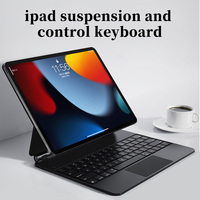 Keyboard Trackpad Nirkabel Uogic Magic 5.8GHz Grosir Pabrik, Penyangga Engsel, Lampu Latar RGB, USB Type-C, Ultra Tipis untuk iPad 10.9''