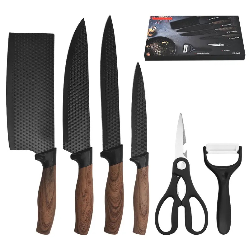7 шт., набор кухонных ножей из нержавеющей стали в подарочной коробке