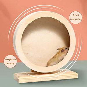 Jouet à mâcher en bois écologique moderne/classique avec roues silencieuses pour hamsters, souris et petits animaux – Stimule la mouvement interactive - Product Image 4