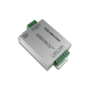 Jiuan PWM điều khiển DC12-24V kim loại <span class=keywords><strong>RGB</strong></span> <span class=keywords><strong>LED</strong></span> khuếch đại với điều khiển từ xa 3-kênh 144 Wát Max tải cho <span class=keywords><strong>RGB</strong></span> dải đèn - Product Image 3