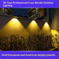 Lampe murale solaire LED pour jardin et cour, étanche, décorative, pour extérieur, avec garantie d'un an