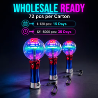 Baguette LED Lumineuse Multicolore en Gros, Balle Magique Lumineuse, Baguette Féerique Scintillante, 32 Motifs Clignotants, Fonctionnant sur Piles, Idéale pour les Remises de Diplômes
