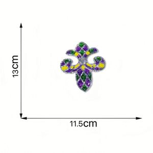 Nouveau Patch Autocollant Thermocollant Brodé de Paillettes à l'effigie de Bottes de Mardi Gras, Motif Dessin Animé - Product Image 5