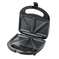 Machine à sandwich haute puissance 750W, chauffe uniforme, chauffe rapide, grille-pain à sandwich robuste, poignée verrouillable, presse grill amovible, cuisine