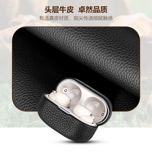 Contracté Véritable Pebble Grain En Cuir Écouteurs Cas Pour <span class=keywords><strong>SONY</strong></span> <span class=keywords><strong>WF</strong></span>-<span class=keywords><strong>1000XM4</strong></span> - Product Image 4