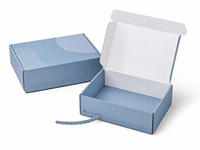 Boîte d'expédition en papier kraft biodégradable avec logo personnalisé, gaufrage et bande de déchirement pour l'emballage de perruques, chaussettes, fourrures et pulls
