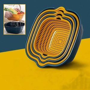Cesta Escurridora Reutilizable de PP para Lavar Frutas y Verduras en el Fregadero de Cocina, con Tapas, para Almacenamiento de Alimentos - Product Image 4