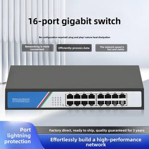 Commutateur réseau Gigabit 16 ports, fabricant d'origine, <span class=keywords><strong>switch</strong></span> <span class=keywords><strong>Ethernet</strong></span> 1000 Mbps avec surveillance de bande passante pour le réseau domestique - Product Image 2