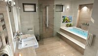 Soulaca Téléviseur de salle de bain 27 pouces, miroir intelligent de luxe, étanche IP65, Android 11.0 Full HD avec 7 touches tactiles et écran tactile