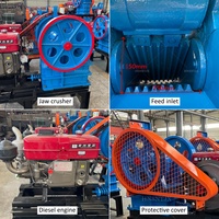 Trituradora de Mandíbulas Pe 150 X 250, Trituradora de Mandíbulas Pequeña con Motor Diésel, Trituradora de Mandíbulas para Concreto, Repuestos para Trituradoras de Mandíbulas, Trituradoras de Roca China