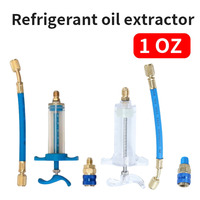Injecteur d'huile/colorant pour climatisation automobile 30 ml (1 oz) avec adaptateur à raccord rapide basse pression 1/4, seringue d'injection pour climatisation automobile