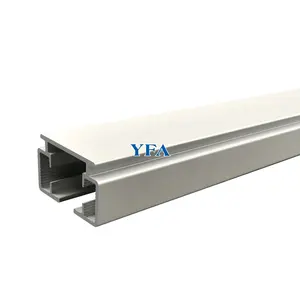 Single Aluminium6063-T5 Curtain Rail White Curtain Track Profiles