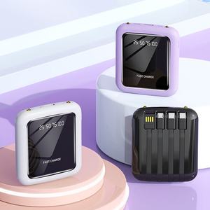 Cargador Portátil Mini Tipo-C de Carga Rápida, 5000mAh/10000mAh, Pantalla LED, Cables Integrados, Cargador Móvil para Exteriores - Product Image 3