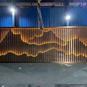 Otel lobisinde yeni Art Deco tasarım paslanmaz çelik dekoratif duvar arka plan - Product Image 4