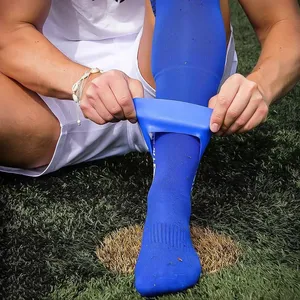 Al por mayor 2 unidades de correas para espinilleras de fútbol con almohadillas de silicona, banda práctica para fútbol, running, ciclismo y deportes - Product Image 1